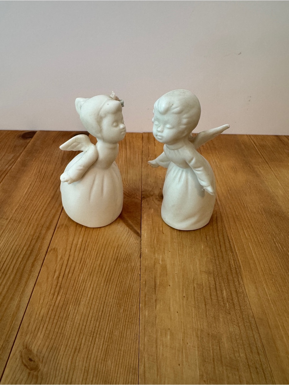 Vintage Napcoware Japan Porcelain Angel Figurines Set of 2